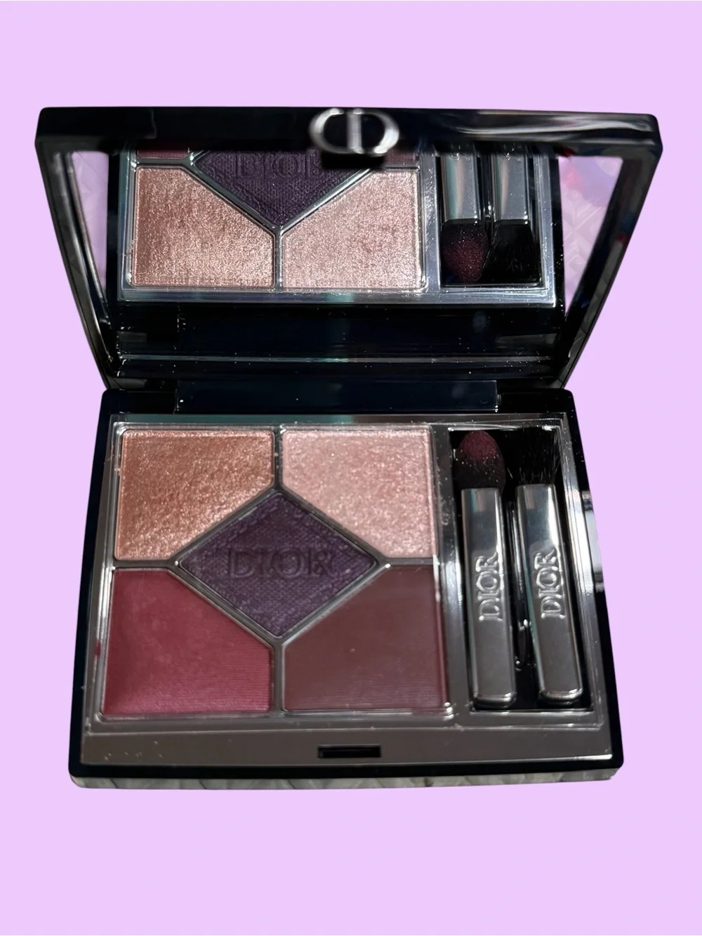 Diorshow 5-Color Eyeshadow Palette - plum & champagne Shades in DENIM